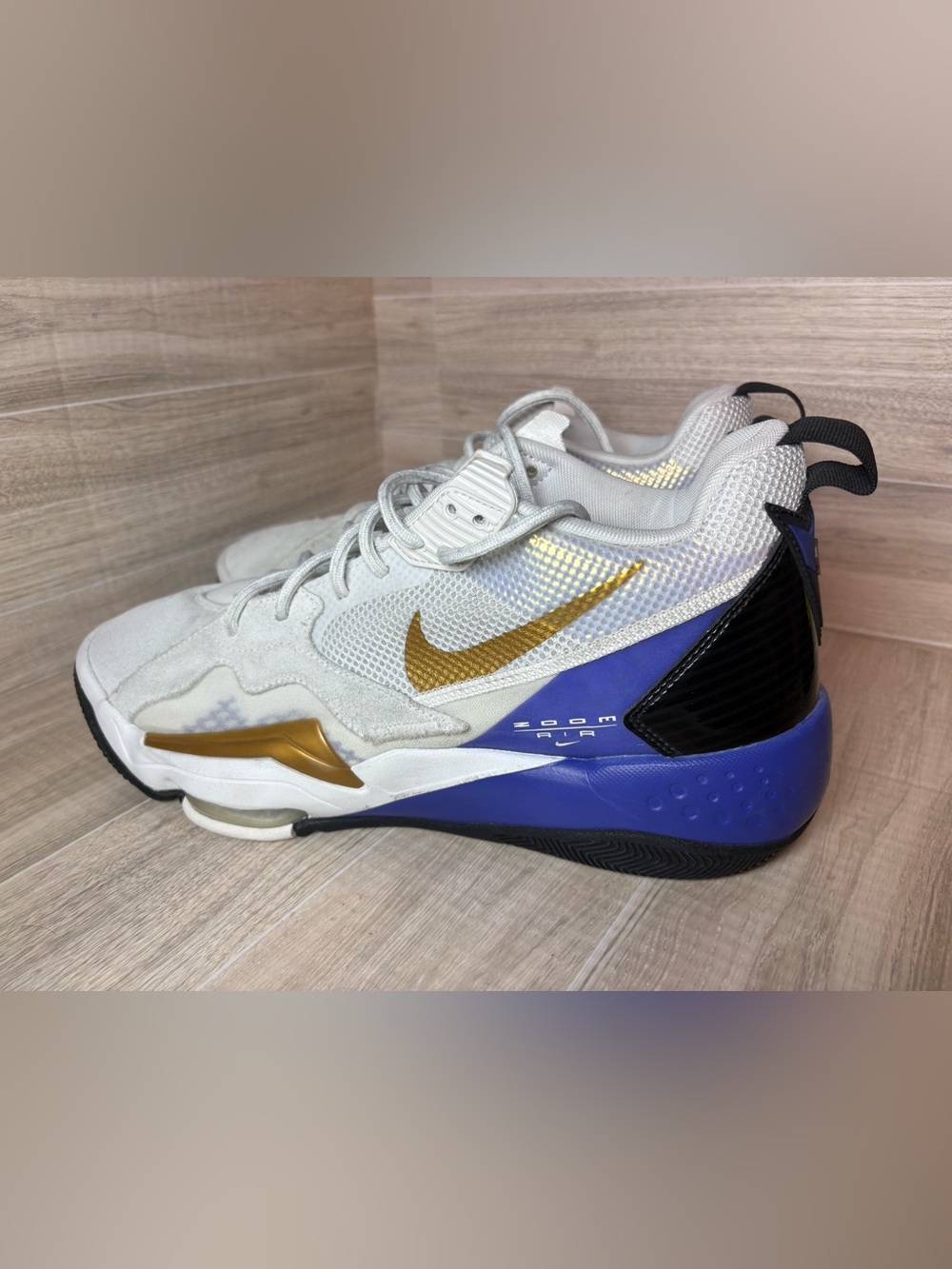 Nike Air Jordan Zoom '92 Concord White Purple Gold CK9183-175 Mens Size 11